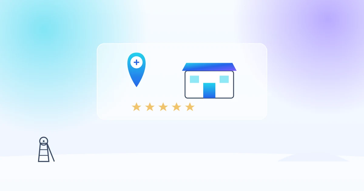 Fiche Google Business Profile à Lens : épingle de localisation, vitrine et étoiles d'avis